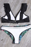 Fashion Sexy Print Patchwork Swimwears