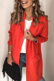 Fashion Casual Solid Patchwork Turn-back Collar Outerwear