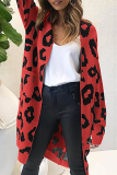 Casual Print Pocket Contrast Tops Sweater
