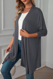 Casual Solid Asymmetrical Scarf Collar Outerwear(6 Colors)