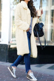 Fashion Turndown Collar Pocket Long Sleeved Coat