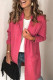 Fashion Casual Solid Patchwork Turn-back Collar Outerwear