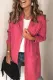 Fashion Casual Solid Patchwork Turn-back Collar Outerwear
