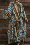 Fashion Vacation Print Frenulum Swimwears Cover Up
