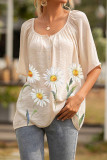 Fashion Casual Print Basic O Neck T-Shirts
