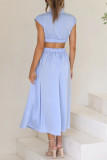 Sweet Elegant Solid Hollowed Out Mandarin Collar A Line Dresses(9 Colors)