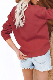 Casual Solid Buckle O Neck Tops(6 Colors)
