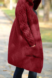 Solid Pocket Solid Color Hooded Collar Tops