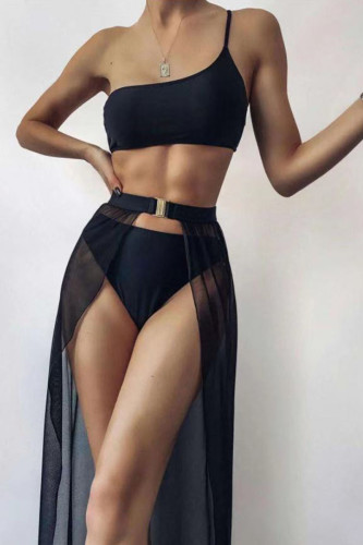 Fashion Simplicity Solid Split Joint Swimwears