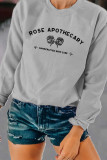 Fashion Street Print Letter O Neck Tops