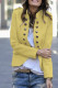 Solid Buttons Turn-back Collar Outerwear