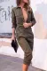 Casual Solid Pocket Turndown Collar Loose Jumpsuits