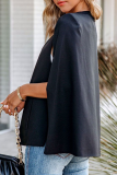 Fashion Elegant Solid Patchwork Slit Outerwear