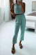Casual Solid Patchwork O Neck Sleeveless Two Pieces