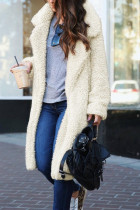 Fashion Turndown Collar Pocket Long Sleeved Coat