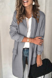 Fashion Casual Solid Patchwork Turn-back Collar Outerwear