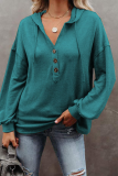 Casual Solid Draw String Hooded Collar Tops