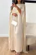 Elegant Solid Patchwork Zipper O Neck Long Dresses(5 Colors)