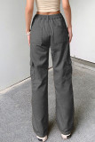 Street Solid Pocket Straight Solid Color Bottoms
