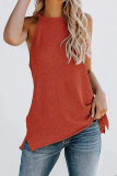 Casual Solid Split Joint Halter Tops