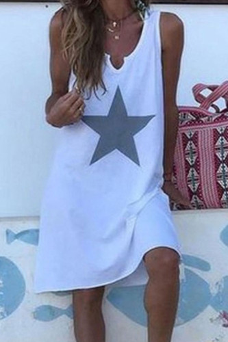 Fashion Street Print V Neck Printed Dress Dresses