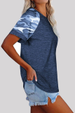Casual Print Basic O Neck T-Shirts