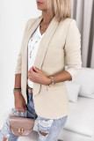 Work Solid Turn-back Collar Outerwear