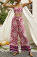 Fashion Sweet Print Split Joint Spaghetti Strap Sleeveless Two Pieces