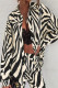 Casual Geometric Printing Turndown Collar Long Sleeve Two Pieces