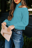 Fashion Street Solid Patchwork O Neck Tops