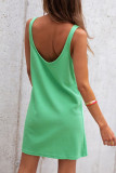 Sexy Casual Solid Solid Color U Neck Vest Dress Dresses