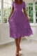 Fashion Dot Split Joint Square Collar Cake Skirt Dresses