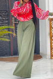 Sweet Striped Patchwork Pocket Fold V Neck Long Sleeve Two Pieces