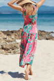 Fashion Street Dot Patchwork Spaghetti Strap Printed Dresses