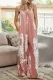 Fashion Casual Print O Neck Loose Jumpsuits