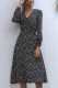 Fashion Vintage Print V Neck A Line Dresses