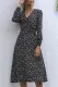 Fashion Vintage Print V Neck A Line Dresses