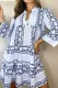 Fashion Casual Print Split Joint V Neck Printed Dresses