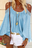 Casual Patchwork Hollowed Out Spaghetti Strap Tops