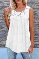 Fashion Casual Solid Split Joint O Neck Tops