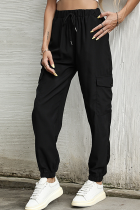 Casual Street Solid Split Joint Pocket Loose Solid Color Bottoms