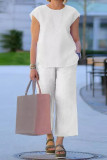 Casual Simplicity Solid Solid Color Short Sleeve Two Pieces
