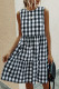 Fashion Street Plaid Split Joint O Neck Princess Dresses