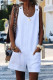 Fashion Casual Solid Patchwork O Neck Loose Rompers
