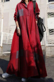 Casual College Color Block Contrast POLO collar Dresses