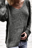 Casual Solid Solid Color V Neck Tops
