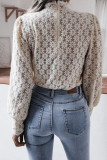 Fashion Casual Solid Mandarin Collar Tops