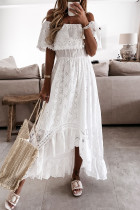 Fashion Street Solid Split Joint Off the Shoulder Princess Dresses