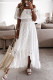 Fashion Street Solid Split Joint Off the Shoulder Princess Dresses