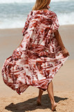 Elegant Vacation Floral Patchwork Swimwears Cover Up